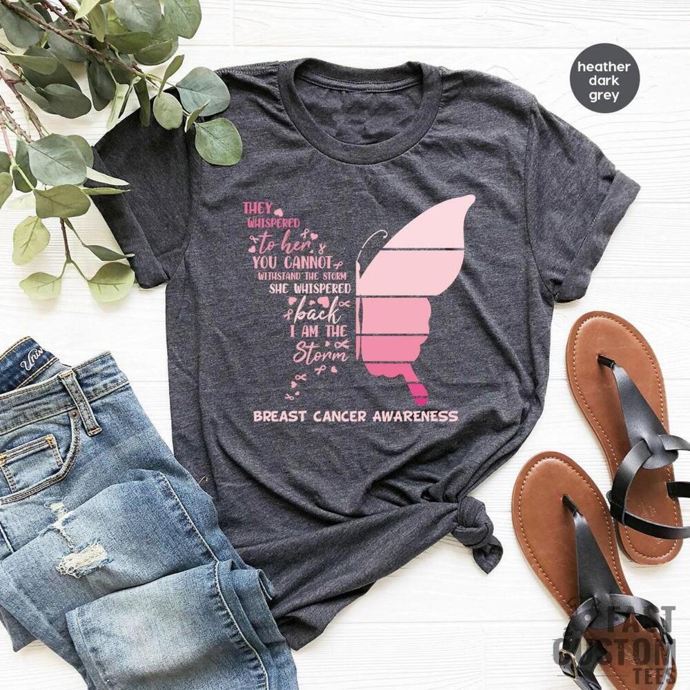 Butterfly Shirt,  T Shirt, Cancer Awareness Shirt, October Shirt